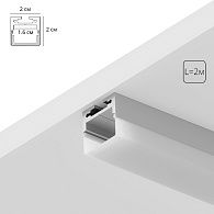 Профиль для светодиодных лент 2*200*2 см, Arte Lamp Surface A202005S, Серый