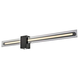 Настенный светильник 80 см, 10W, 3000K, Wertmark Kurt WE434.08.021, черный