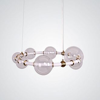 Подвесная люстра SESSA RING D73 73*73*20 см, 1*LED*36W, 3000, 4000, 5000K, ImperiumLoft sessa-ring01, Латунь
