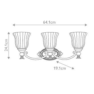 Бра для ванных комнат Hinkely Lighting, Арт. HK-FRANCOISE3-BATH