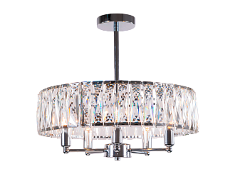 Люстра Ø500 x H450, мм, 5*40W (200W), CHROME (Хром) NewRgy 2432R/5A CHR+CL