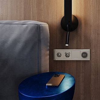 Рамка стеклянная Voltum S70 на 4 поста, кашемир, стекло Стекло/пластик  VLS110403