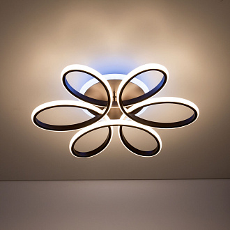 Светильник Citilux Сезар Смарт CL233A155E RGB, 80W LED, 3000-5500K, диаметр 59 см, коричневый