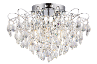 Люстра Ø620 x H420, мм, 6*40W (240W) + 6*3W (18W), CHROME (ХРОМ) Rilon 1666/6+6 CR
