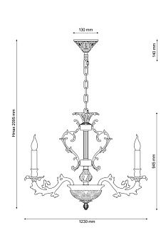 Люстра *123*209,5 см, 33*E14*40W, Lucia Tucci Firenze FIRENZE 1780.30.3 antique gold, золотой