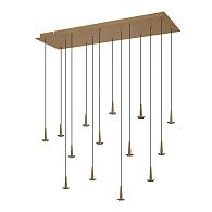 Люстра подвесная 90*30*-200 см, 14*LED*5W, 3000K, Mantra Andromeda MAN8936, золотой