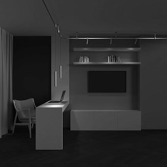 Трековый светильник  TR155-1-5W3K-PT *3,5*-30 см, *LED*5W, K, Maytoni technical FLARITY TR155-1-5W3K-PT, Платина