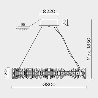 Подвесная люстра MODELUX ML.785.800 CP