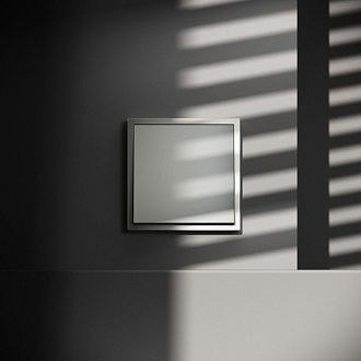 Выключатель встраиваемый Voltum S70 одноклавишный 10А, сталь пластик Soft touch VLS010105