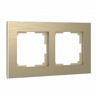 W0021711 Рамка на 2 поста Aluminium, шампань Werkel, 4690389158148