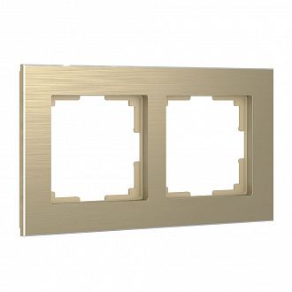 W0021711 Рамка на 2 поста Aluminium, шампань Werkel, 4690389158148