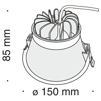 Встраиваемый светильник Maytoni Stella DL039-L15W4K, 14W LED, 4000K, белый, вр 14 см