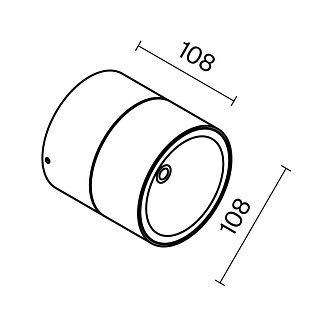 Потолочный светильник 10,8*10,8 см, LED*12W, 3000 К, Outdoor Bern O310CL-L12W3K Maytoni Outdoor, Белый