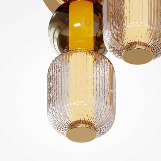 Накладная люстра 43*43*25,5 см, LED, 60W, 3000К, Maytoni DROP MOD273CL-L60G3K золотой