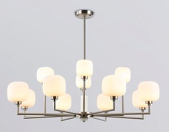 Люстра на штанге с мрамором **32,5-68 см, 12*G9*40W, K, Ambrella Light High Light LH53005, сатин