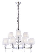 Люстра Ø800 x H550(1500), мм, 12*40W (480W), CHROME (Хром) NewRgy 8902/8+4CR CHROME