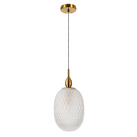 Светильник подвесной 13*18 см, 1 E14*40W,  К, Divinare Verdi 5817/03 SP-1, Латунь