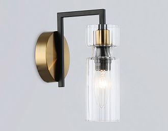 Бра 15*10*21- см, 1*E14*40W, K, Ambrella Light High Light LH56119, черный, латунь