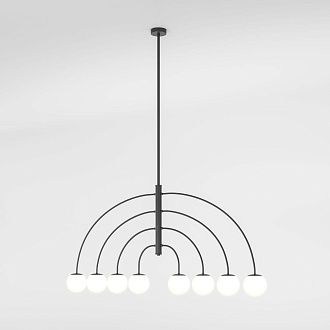 Светильник 145*13*70-150 см, 8*E27*40W, Eurosvet Cenacolo 30179/8, черный, a069122