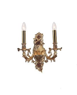 Бра *36* см, 2*E14*40W, Lucia Tucci Firenze FIRENZE W1780.2 antique gold, золотой