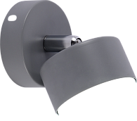 Бра Ø80 x H110, мм, 1*15W, GREY+CR (Серый + Хром) Rilon GX3750-1 GREY+CR