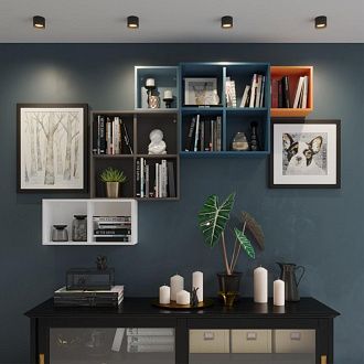 Светильник накладной 10*10*7- см, 1*GX53*12W, Novotech Gemini Over 371010, черный