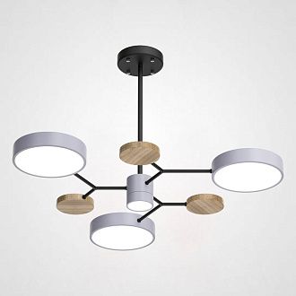 Люстра на штанге MEADE 4 lamps Grey 70*70*60 см, 4*LED*16W, 4000K, ImperiumLoft MEADE-01, Чёрный, Бежевый