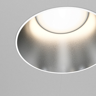 Светильник 14 см, Maytoni Downlight Share DL051-01-GU10-RD-WS, серебро