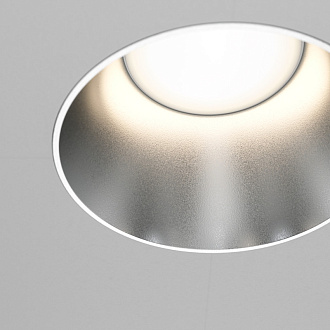Светильник 14 см, Maytoni Downlight Share DL051-01-GU10-RD-WS, серебро, вр 9,3 см