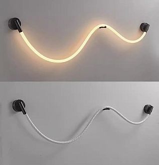 Бра 155*- см, 1*LED*35W, 3000K, Lightera Tura LE103W-158BB STAINLESS, Черный