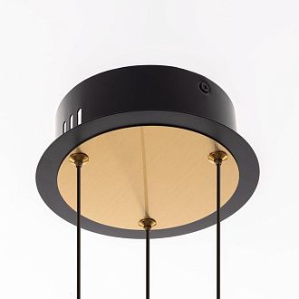 Подвесная люстра 40 см, 28W, 3000K, Citilux Helly CL211042, черный-бронза