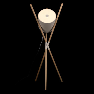 Торшер 55*45 см, 1*E27*40W  LOFT IT Bobbin 10245F White дерево, белый