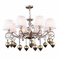 Подвесная люстра Omnilux Stigliano OML-64003-08, бронза-белый, диаметр 74 см