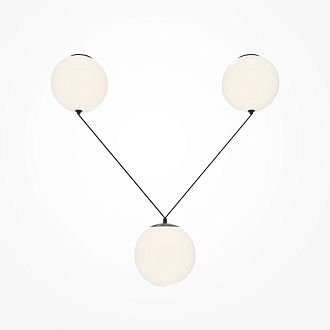 Подвесной светильник 20*100-150 см, *LED*26W, 3000K, Maytoni Twins MOD427PL-L30B3K, Черный