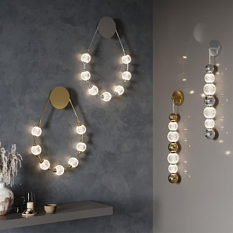 Светодиодный светильник 87 см, 13W, 4000K, Odeon Light CRYSTAL 5008/13WL, золото