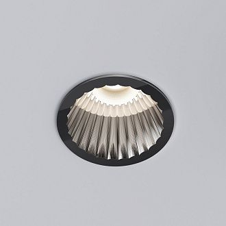 Светильник встраиваемый светодиодный 8,5 см, вр 7 см, 12W, 4000K, Elektrostandard Arco 15274/LED, черный жемчуг