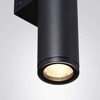 Уличный настенный светильник 30 см, 6W, 3000K, Odeon Light 7105/6WL, черный