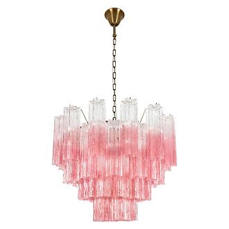 Подвесная люстра 60 см, Loft IT Murano 10580/600 Clear pink, бронза