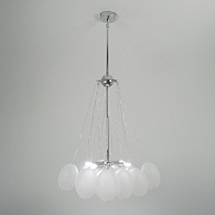 Светильник ElegantLight DZN-21732 ХРОМ+БЕЛЫЙ МАТОВЫЙ  D/H1000/6/E14/40W+19 стеклянных плафонов без ламп GRAPE 23-12