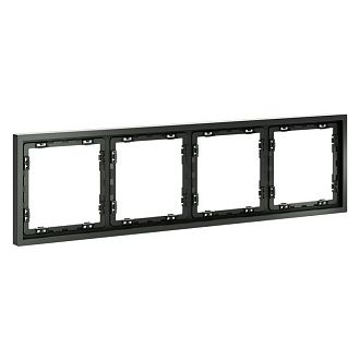 Рамка пластиковая Voltum S70 на 4 поста, титан пластик Soft touch VLS100406