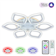 Люстра потолочная Citilux Ромби Смарт CL236A160E, 80W LED, 3000-5500K, диаметр 84 см, белый