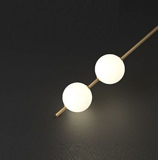 Светильник DZN-13800 ЗОЛОТАЯ БРОНЗА  D120/H1030/3/LED/.W/4000K плафон D120 белое матовое стекло BAALL 25-04