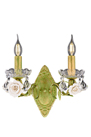 Бра L330 x W210 x H240, мм, 2*40W (80W), GREEN GOLD(Золото + Кофе) Rilon B0895/2W GREEN GOLD
