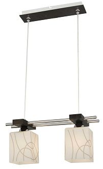 Люстра L400 x W150 x H990, мм, 2*40W (80W), CH+BR (Хром+Коричневый) Sfera Sveta 85662/2P CH+BR