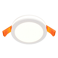 Встраиваемый светильник 8 см, 7W, 3000К, белый, Maytoni Phanton DL2001-L7W LED, вр 6,5 см