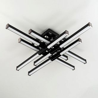 Светильник 77*77*13 см, LED*80W, 3000-6000K, Modelux  MDL.9376.700CL BK, Чёрный, Хром