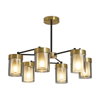 Светильник 63 см, Freya Modern FR5432PL-06BBS, черный-латунь