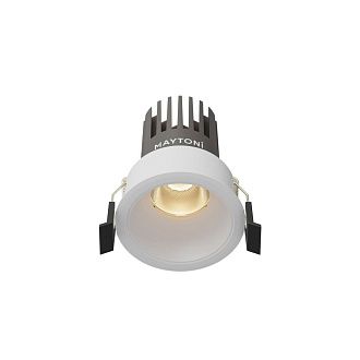 Встраиваемый светильник 6.6 см, 9W, 3000K, Maytoni Technical Dip Hight DL123-10W-3K-W, белый