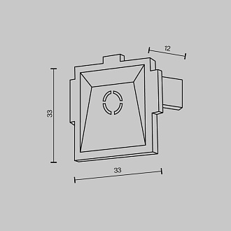 Заглушка 3,3*3,3*1,2 см, Maytoni Technical Accessories for tracks Radity TRA084EC-12W белый