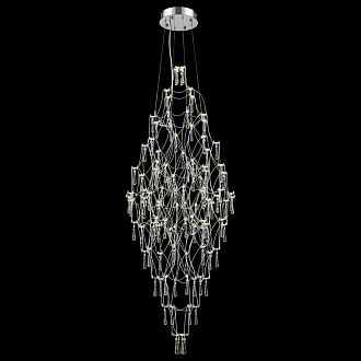 Подвесная люстра 60 см, 92W, 3000-6000K, Wertmark Felicity WE339.06.103, хром